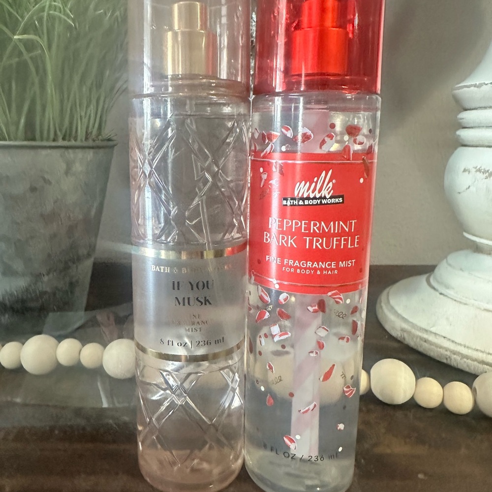 New set of Bath & Body Works- peppermint bark truffle and if you musk